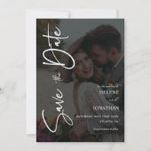 Elegante moderne minimalistische foto save the date (Voorkant)