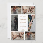 Elegante moderne, minimalistische fotocollage brui kaart (Voorkant)