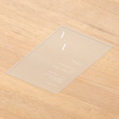 Elegante moderne minimalistische Frosted Wedding Acryl Uitnodigingen (Laagn)
