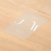 Elegante moderne minimalistische Frosted Wedding Acryl Uitnodigingen (Laagn)