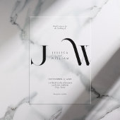 Elegante moderne minimalistische Frosted Wedding Acryl Uitnodigingen