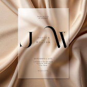 Elegante moderne minimalistische Frosted Wedding Acryl Uitnodigingen