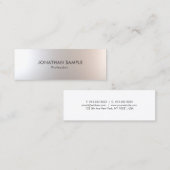 Elegante Moderne Minimalistische Glamour Eenvoudig Mini Visitekaartje (Voorkant / Achterkant)