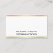 Elegante moderne minimalistische gouden lijnen kaa visitekaartje (Achterkant)