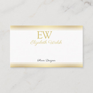 Elegante moderne minimalistische gouden lijnen kaa visitekaartje