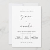 Elegante moderne minimalistische handschrift lette kaart (Voorkant)