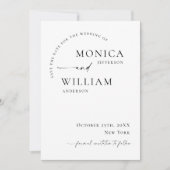Elegante Moderne Minimalistische Huwelijk QR Code Save The Date (Voorkant)