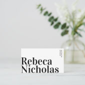 Elegante moderne minimalistische interieurontwerpe visitekaartje (Staand voorkant)