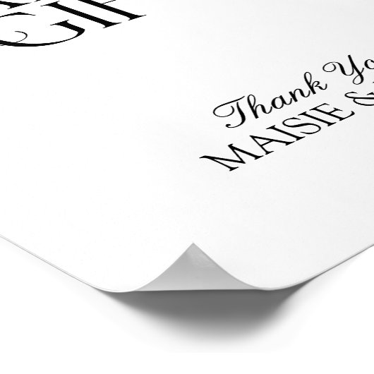 Elegante moderne minimalistische Kaarten en gesche Poster (Hoek)