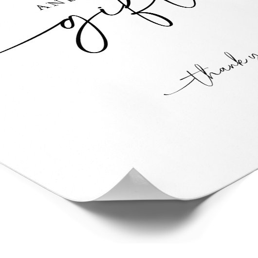 Elegante moderne minimalistische Kaarten en gesche Poster (Hoek)