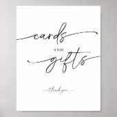 Elegante moderne minimalistische Kaarten en gesche Poster (Voorkant)