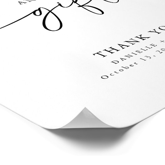 Elegante moderne minimalistische Kaarten en gesche Poster (Hoek)