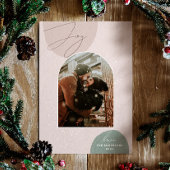 Elegante moderne minimalistische kerst | Joy Photo Feestdagenkaart