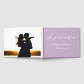 Elegante moderne minimalistische lavendel Paarse b Gastenboek (Volledig)