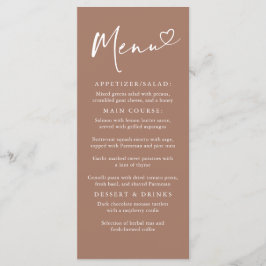 Elegante moderne minimalistische lichtbruine menu