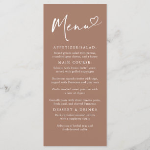 Elegante moderne minimalistische lichtbruine menu