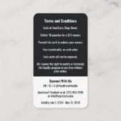 Elegante moderne minimalistische Logo zwart-wit kl Klantenkaartje (Achterkant)