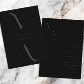 Elegante moderne minimalistische matte zwarte brui kaart