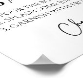 Elegante moderne minimalistische Mimosa bar teken Poster (Hoek)