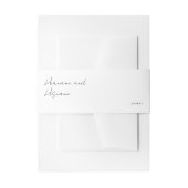 Elegante Moderne Minimalistische Namen Datum Bruil Uitnodigingen Wikkel (Voorkant Voorbeeld)