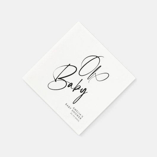 Elegante moderne minimalistische OH Baby Servet (Hoek)