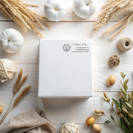 Elegante moderne minimalistische outline bloem vli rubberstempel