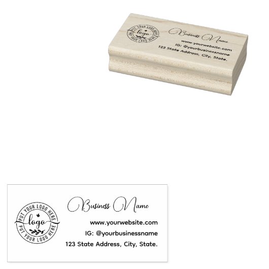 Elegante moderne minimalistische outline bloem vli rubberstempel (Gestempeld)