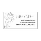 Elegante moderne minimalistische outline bloem vli rubberstempel (Afrduk)