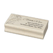 Elegante moderne minimalistische outline bloem vli rubberstempel (Stempel)