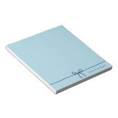 Elegante moderne minimalistische pastel & marine b notitieblok (Schuin)