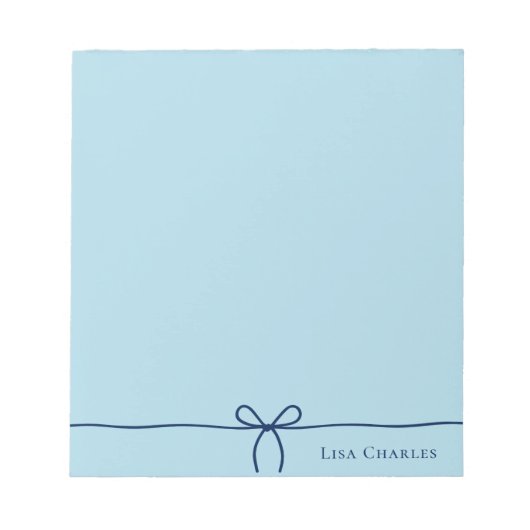 Elegante moderne minimalistische pastel & marine b notitieblok (Voorkant)