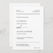 Elegante moderne minimalistische QR-code trouwfoto Kaart (Voorkant / Achterkant)