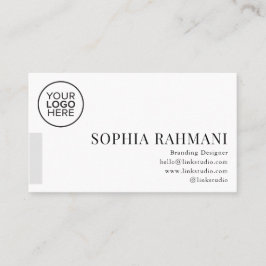 Elegante moderne minimalistische QR-code zwart wit Visitekaartje