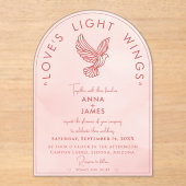 Elegante moderne minimalistische Romeo en Julia Qu Acryl Uitnodigingen (Voorkant)