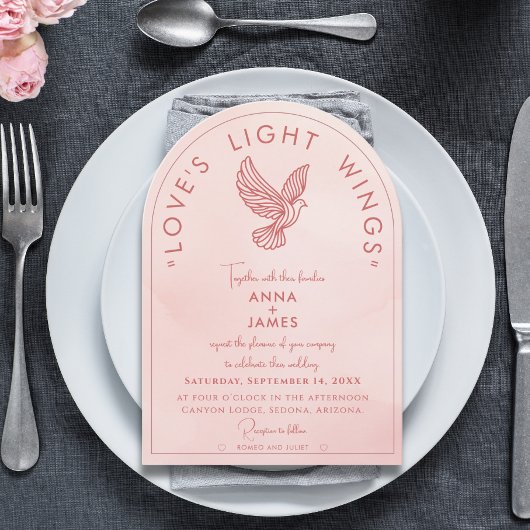 Elegante moderne minimalistische Romeo en Julia Qu Kaart