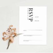 Elegante moderne minimalistische RSVP-antwoordkaar RSVP Kaartje