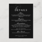 Elegante Moderne Minimalistische Script Trouwdetai Informatiekaartje (Voorkant)