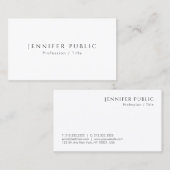 Elegante moderne minimalistische Sjabloon halfglan Visitekaartje (Voorkant / Achterkant)