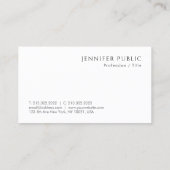 Elegante moderne minimalistische Sjabloon halfglan Visitekaartje (Achterkant)