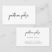 Elegante moderne minimalistische Sjabloon Semi Glo Visitekaartje (Voorkant / Achterkant)