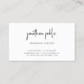 Elegante moderne minimalistische Sjabloon Semi Glo Visitekaartje (Achterkant)