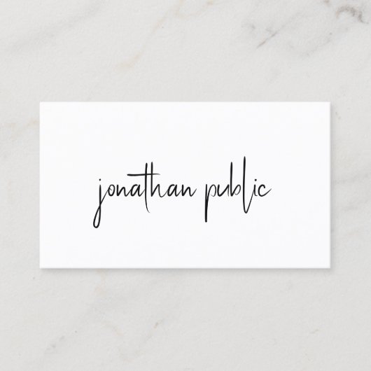 Elegante moderne minimalistische Sjabloon Semi Glo Visitekaartje (Voorkant)