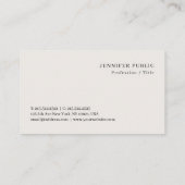 Elegante moderne minimalistische Sjabloon van de k Visitekaartje (Achterkant)