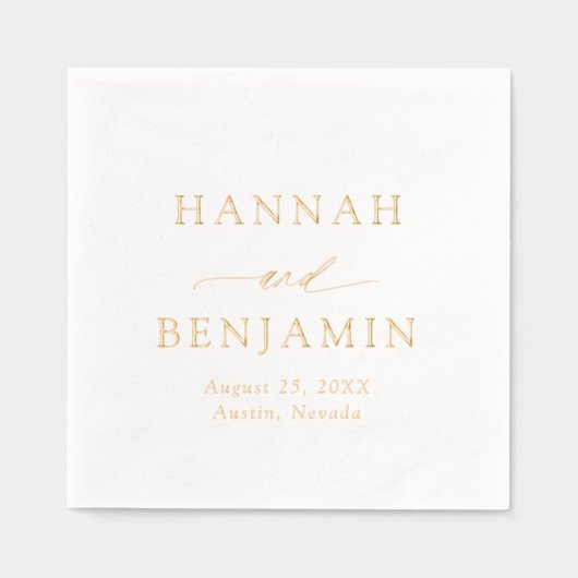 Elegante Moderne Minimalistische Sober Chique Brui Folie Servetten (Voorkant)