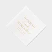 Elegante Moderne Minimalistische Stijlvolle Trouwd Folie Servetten (Rechts)