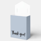 Elegante moderne minimalistische stoffige blauwe g bedankdoosjes (Geopend)
