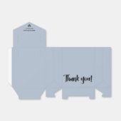 Elegante moderne minimalistische stoffige blauwe g bedankdoosjes (Uitgevouwen)