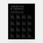 Elegante moderne minimalistische trouwkaart acryl bord (Voorkant)