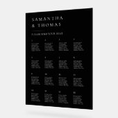 Elegante moderne minimalistische trouwkaart acryl bord (Hoek)