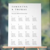 Elegante moderne minimalistische trouwkaart acryl bord (Neutraal)